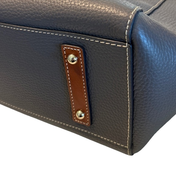 Dooney & Bourke Pebble Leather Zip Satchel Shoulder Bag Large - Picture 8 of 16